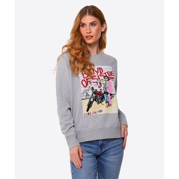 ZADIG AND VOLTAIRE Band of Sisters Upper Sweatshirt Size Large - Picture 1 of 7